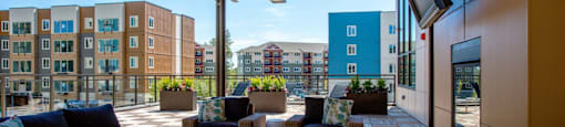 Outside Patio at Tivalli Apartments, Lynnwood, WA