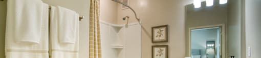 A close-up view of the iIn-unit laundry available to residents.
