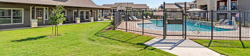 Secured Pool View at Residences at the Landing, Kerrville, Texas