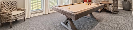 Billiards Table at Residences at the Landing, Kerrville, TX