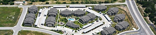Drone View at Residences at the Landing, Kerrville