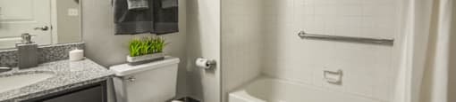 Updated Full Bathroom at Chelsea Village Apartments