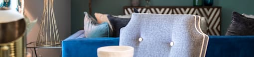 Dining and living space open to each other at Ashton Brook Apartments.