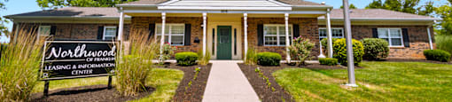 Leasing office and information center at Northwood Apartments in Franklin