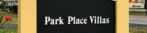 Park Place Villas monument sign at entrance