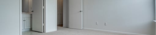 The master bedroom has wall to wall carpet, direct access to the bathroom and a large walk in closet.