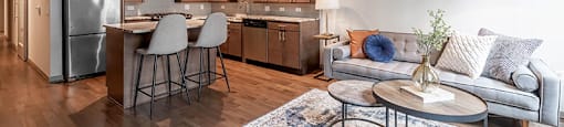 Lofts at River East Living Room Model