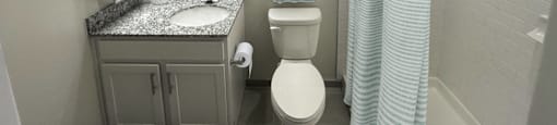 a bathroom with a sink toilet and a shower
