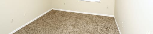 a bedroom with beige walls and carpet