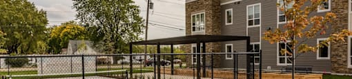 pickle ball court at Owasso Gardens, Roseville, MN, 55113