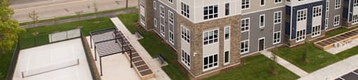 Aerial View at Owasso Gardens, Roseville, 55113