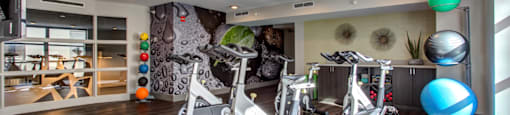 the gym at the preserve at polk apartments
