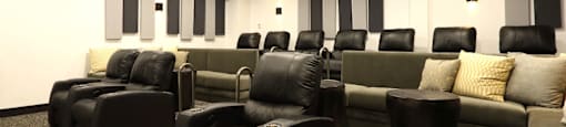 Luxury apartments with indoor movie theater at Luxembourg Apartments in Bloomington Minnesota