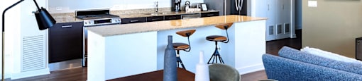 dining room with view of kitchen