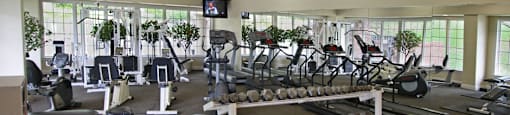 Fitness center at Embassy Park Apartments in Omaha, Nebraska