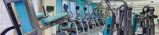 Luxury apartments with two large fitness centers and spin room at The Voss Apartments in Houston.