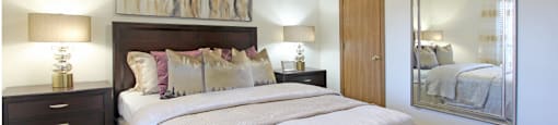 Spacious bedroom with walk-in closet, huge bedroom at LionsGate Apartments in Lincoln, Nebraska