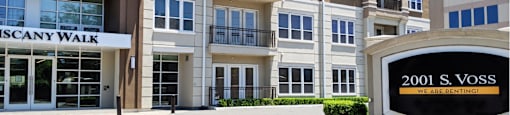 Luxury apartments in a boutique-style community at Tuscany Walk Apartments in Houston Texas.