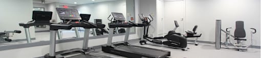 Newly remodeled Fitness Center open 24/7 with brand new Life Fitness equipment including 1 peloton bike, 4 resistance machines, 2 treadmills, 1 life cycle, 1 elliptical, full rack of free weights and dumbbells and water bottle refill fountain.