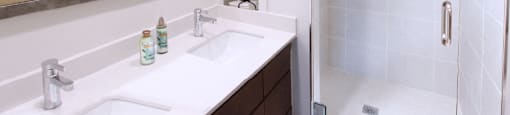 shower sink bathroom mirror