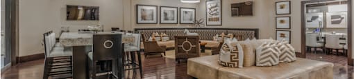 Luxury apartments with resident lounge, free wi-fi, internet café, conference room and catering room at Villa Piana Apartments in Dallas