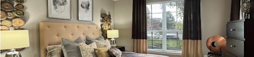 Luxury apartments with spacious bedrooms with walk-in closets at Lenox Village Apartments in Lincoln, Nebraska
