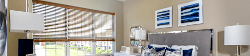 Luxury apartments with master bedroom to fit a king size bed, attached master bathroom and walk-in closet at Luxembourg Apartments in Bloomington Minnesota