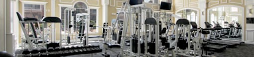 Luxury apartments with huge fitness center at TurtleCreek apartments in West Des Moines, Iowa