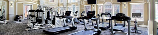 Luxury apartments with huge fitness center at TurtleCreek apartments in West Des Moines, Iowa