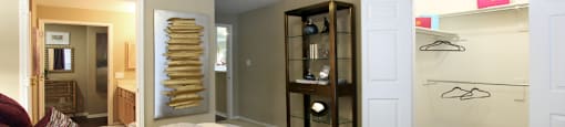 Luxury apartments with spacious bedrooms with attached bathrooms and walk-in closets in north Dallas at Kensington Square Apartments.