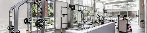 a view of the training room with weights and machines