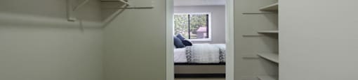 Huge walk-in closet in the master bedroom at Inwood Apartments in La Vista, Nebraska