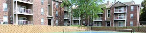 Tennis court at LionsGate Apartments in central Lincoln, Nebraska