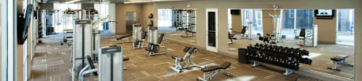 Luxury apartments in Bloomington Minnesota with multi-level fitness center at Luxembourg Apartments