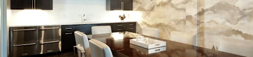Luxury apartments with resident lounge, coffee bar, free wi-fi, internet café, conference room and catering room at Luxembourg Apartments in Bloomington Minnesota