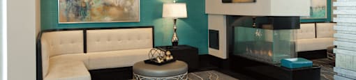 Luxury apartments with resident lounge, coffee bar, free wi-fi, internet café, conference room and catering room at Luxembourg Apartments in Bloomington Minnesota