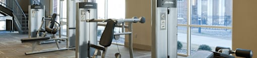 Luxury apartments in Bloomington Minnesota with multi-level fitness center at Luxembourg Apartments