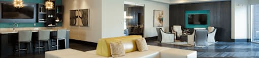 Luxury apartments with resident lounge, coffee bar, free wi-fi, internet café, conference room and catering room at Luxembourg Apartments in Bloomington Minnesota
