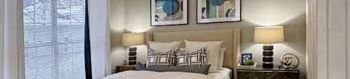 Luxury apartments with spacious bedrooms with attached bathrooms and walk-in closets at Saddlebrook apartments in Urbandale Iowa