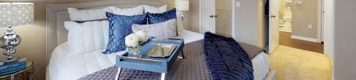Luxury apartments with spacious bedrooms, walk-in closets and 9-foot ceilings at Prestonbridge Apartments in North Dallas