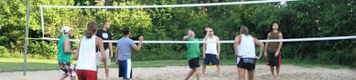 Sand volleyball court at The Vanderbilt Apartments in Omaha, Nebraska