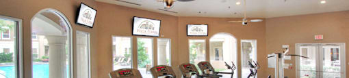Luxury apartments next to the Galleria in Dallas with fitness center at Villa Piana Apartments