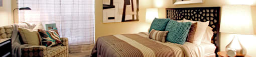 Gated apartment community close to the Galleria with spacious bedroom with walk-in closet.