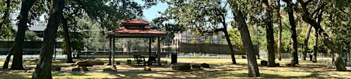 Gazebo at Woodlake Community Park near Woodlake Oaks Apartments, Houston Texas