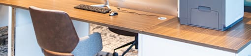 an office with a desk with computers and a printer at The Yards at Malvern, Malvern, PA