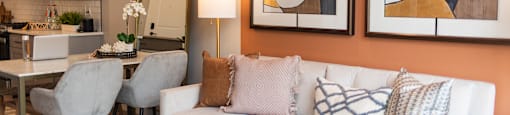  a living room with a couch and a table at The Yards at Malvern, Malvern, PA