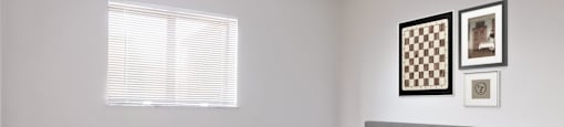 a bedroom with a ceiling fan and a window with a blind at Bedford Castle, Bedford Heights, OH 44146