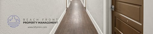 a look down the hallway of a 555 waverly unit from the front door