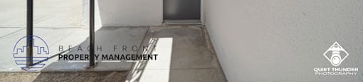 the view from the balcony of the entrance door to the apartment