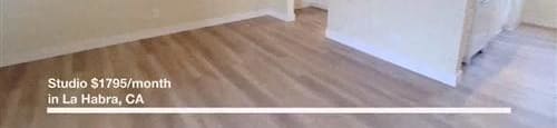 A studio apartment in La Habra, CA is available for rent at $1795 per month.